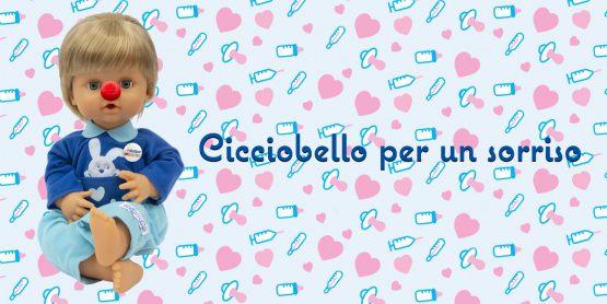 Cicciobello con il naso rosso da clown