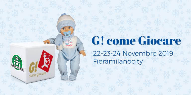 Ciccobello con il logo di G! come giocare ti da appuntamento in fiera dal 22 al 24 novembre 2019