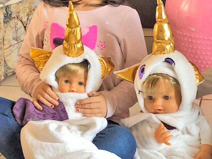 Cicciobello con vestiti di Carnevale realizzati da "mamma Patrizia"