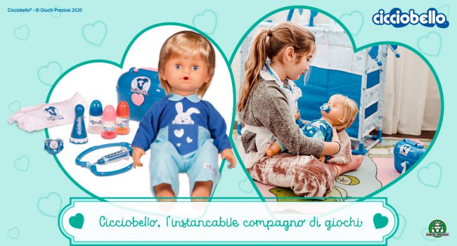 copertina articolo con cicciobello bua e bambina che accudisce cicciobello bua