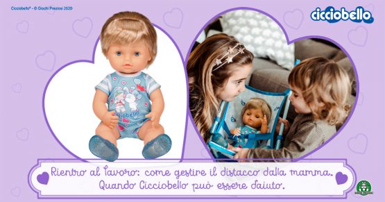 Credit foto: Adriana Fusè - le sue figlie mentre giocano con Cicciobello Muah