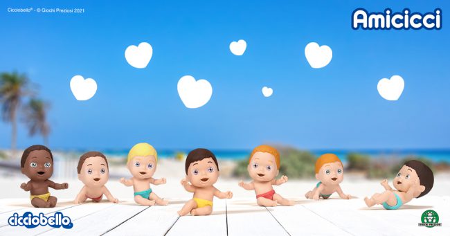Gli Amicicci con i nuovi pannolini colorati