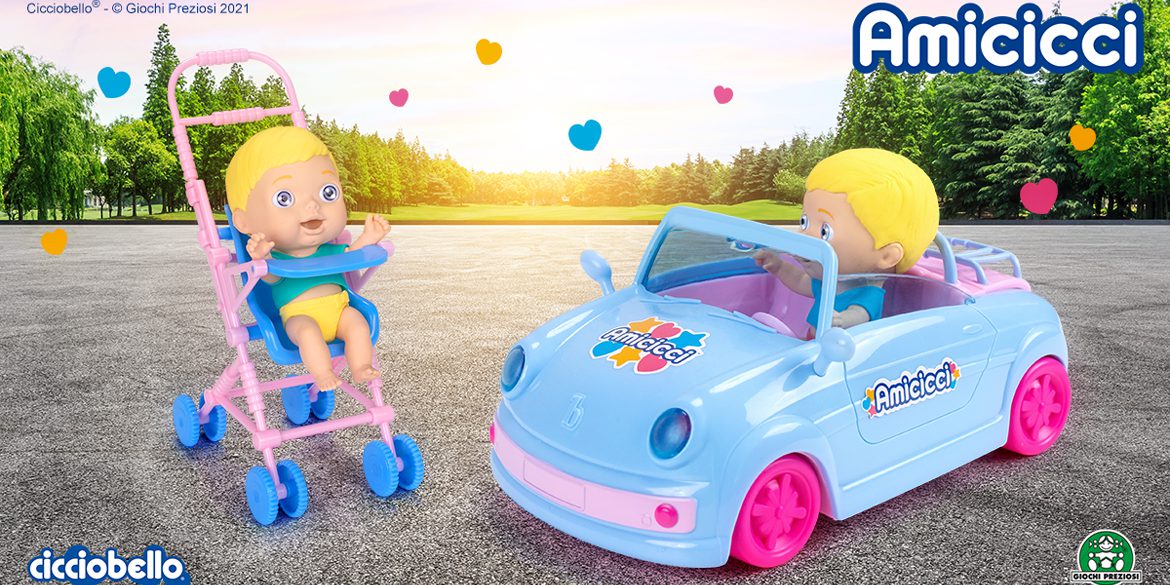 accessori-amicicci-passeggino-macchina.-cabrio_cop Accessori Amicicci: passeggino e macchinina cabrio