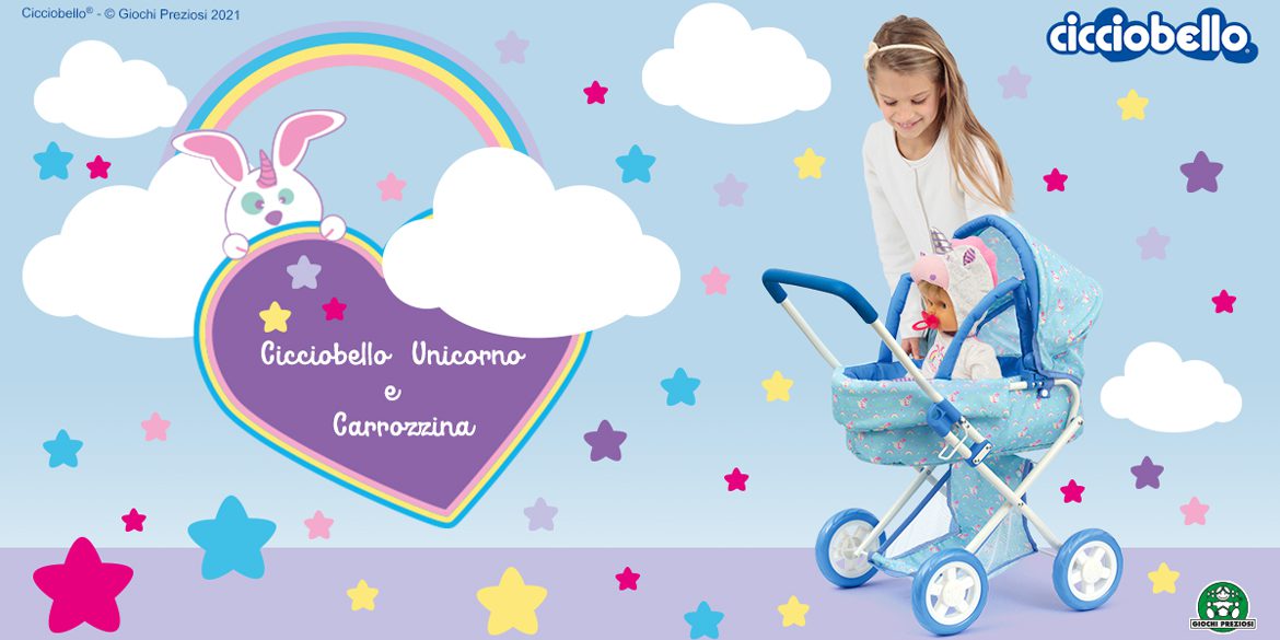 Cicciobello e carrozzina Unicorno giocattolo